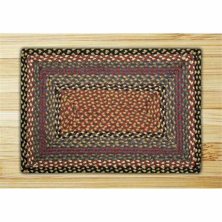 CAPITOL EARTH RUGS Burgundy-Blue-Gray Rectangle Rug 24-043